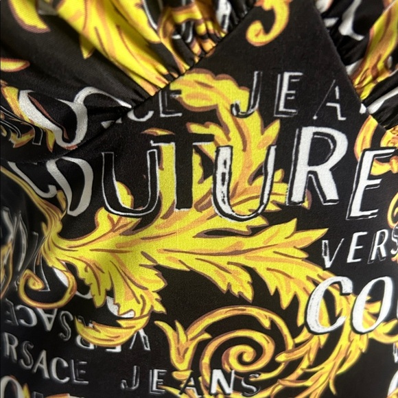 VERSACE Black and Gold Mini Dress - Picture 7 of 13